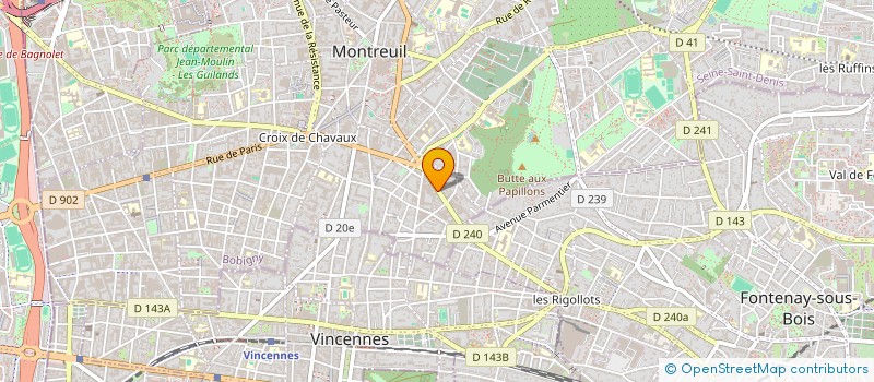 localisation de l'entreprise MONSIEUR CHOUAIB ARIF  MONTREUIL