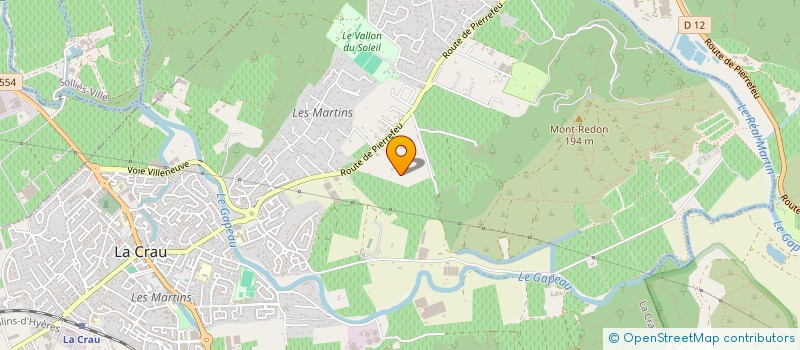 localisation de l'entreprise MONSIEUR CHRIS DEBORD  LA CRAU