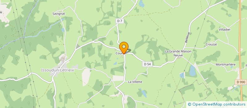 localisation de l'entreprise MONSIEUR CHRIS GAUMET  ISSOUDUN-LETRIEIX