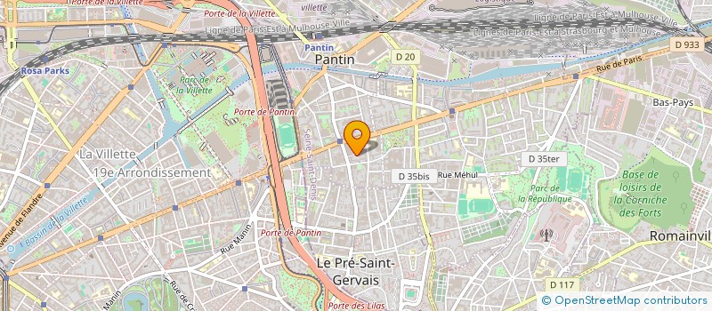 localisation de l'entreprise MONSIEUR CHRIS MBENGU  PANTIN