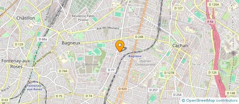 localisation de l'entreprise MONSIEUR CHRIS NDRY  BAGNEUX