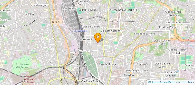 localisation de l'entreprise MONSIEUR CHRIST LOUBAKI  FLEURY-LES-AUBRAIS