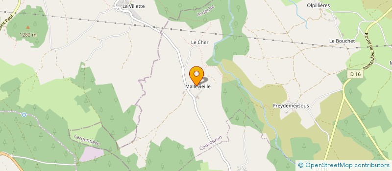 localisation de l'entreprise MONSIEUR CHRISTEL MOULIN à COUCOURON