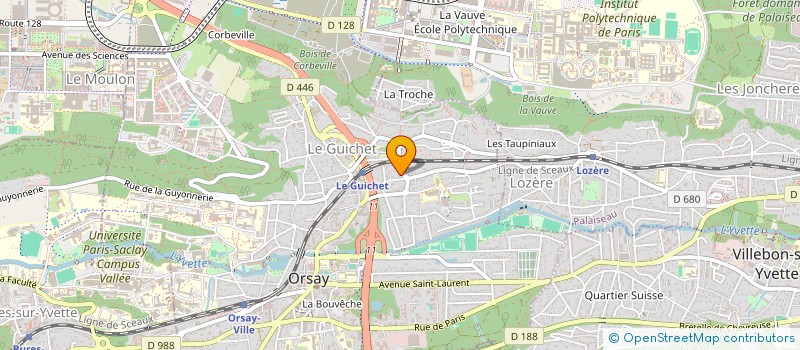 localisation de l'entreprise MONSIEUR CHRISTELLE GLENET à ORSAY