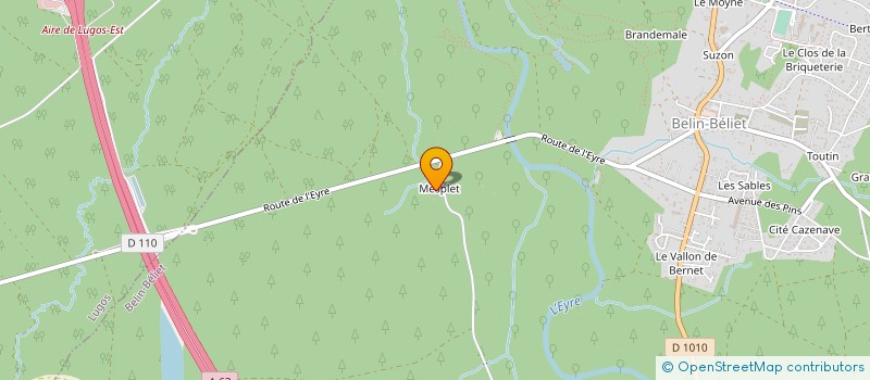 localisation de l'entreprise MONSIEUR CHRISTELLE SEDEILHAN  BELIN-BELIET