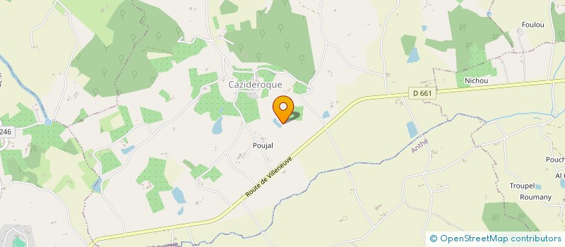 localisation de l'entreprise MONSIEUR CHRISTIAN ALBANHAC  CAZIDEROQUE