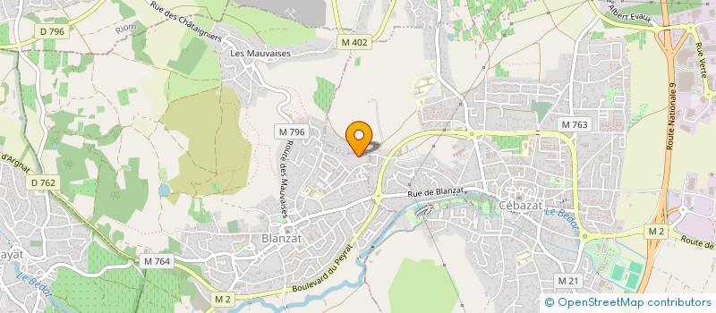 localisation de l'entreprise MONSIEUR CHRISTIAN AMELBONNE  BLANZAT