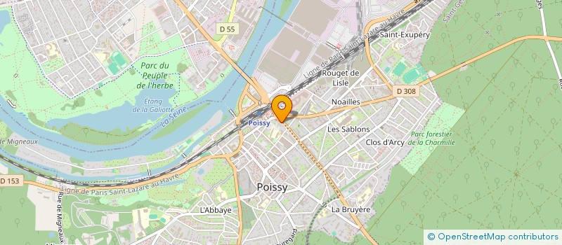 localisation de l'entreprise MONSIEUR CHRISTIAN AMOUGOU MVONDO  POISSY