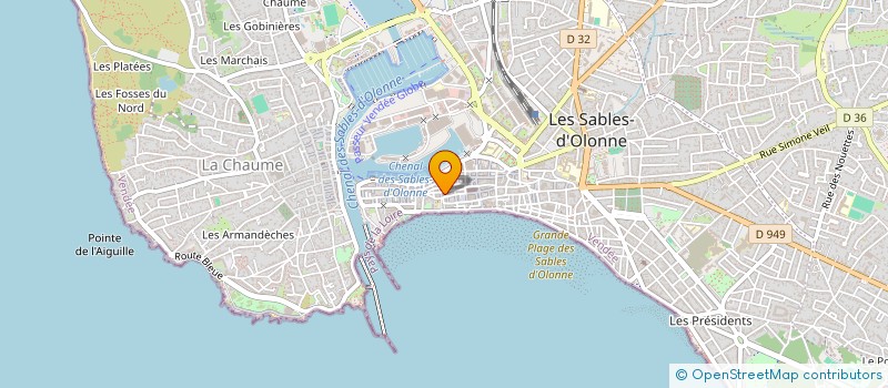 localisation de l'entreprise MONSIEUR CHRISTIAN ANGELOSANTO  LES SABLES D'OLONNE