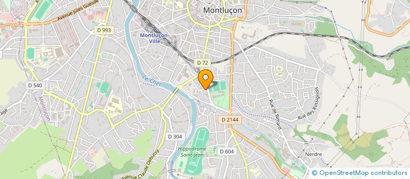 localisation de l'entreprise MONSIEUR CHRISTIAN ARNAL  MONTLUCON