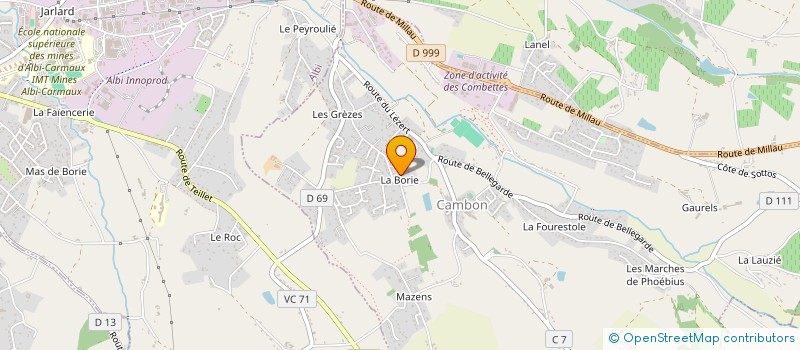 localisation de l'entreprise MONSIEUR CHRISTIAN ASTIE  CAMBON