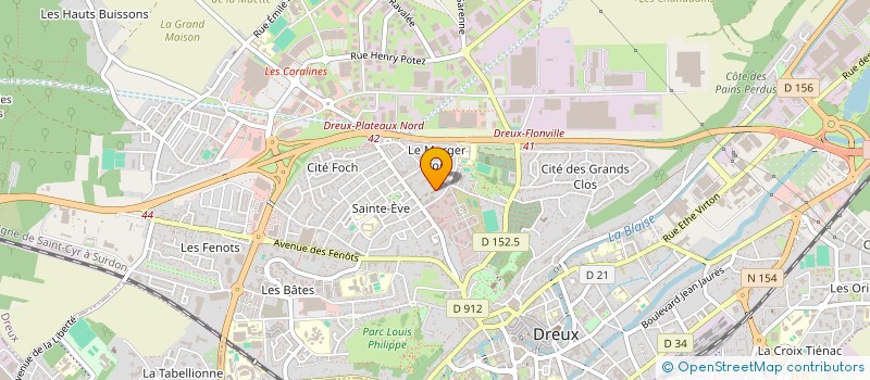 localisation de l'entreprise MONSIEUR CHRISTIAN AUBIN à DREUX