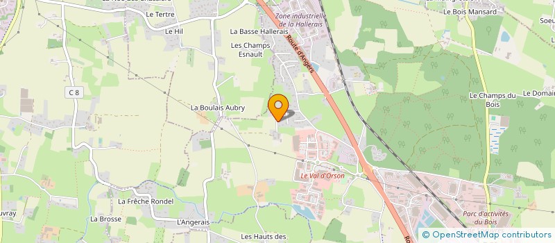 localisation de l'entreprise MONSIEUR CHRISTIAN AUBREE  CHANTEPIE