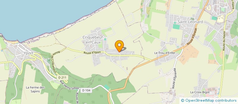 localisation de l'entreprise MONSIEUR CHRISTIAN AUBRY à CRIQUEBEUF-EN-CAUX
