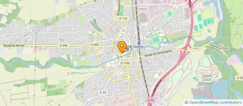 localisation de l'entreprise MONSIEUR CHRISTIAN AUCANTE  ISSOIRE