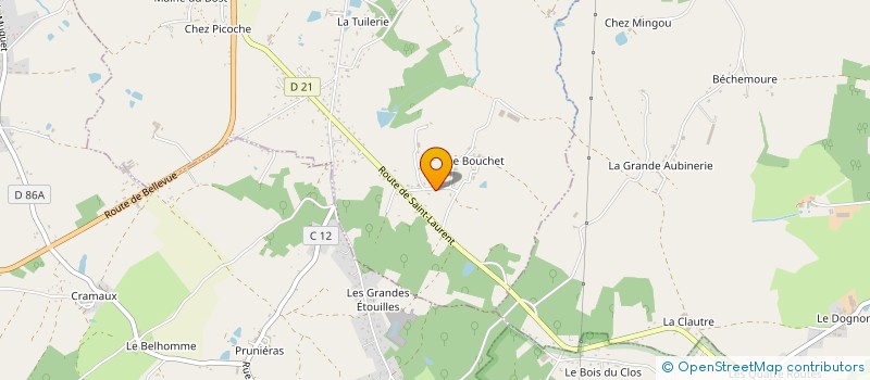 localisation de l'entreprise MONSIEUR CHRISTIAN AUFFRAY  SAINT-JUNIEN