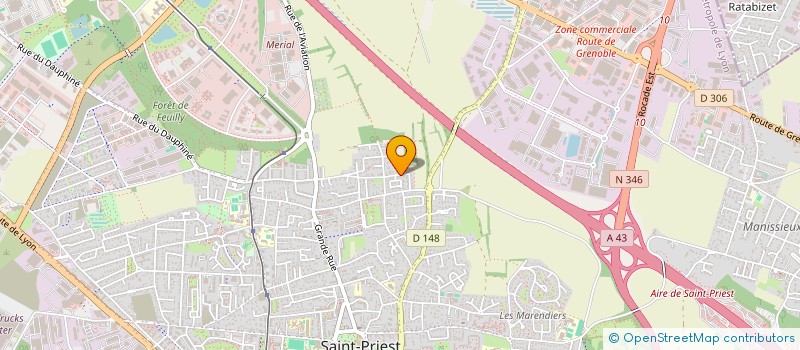 localisation de l'entreprise MONSIEUR CHRISTIAN AUJOULAT  SAINT-PRIEST