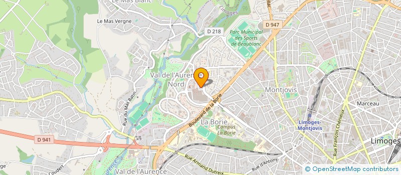 localisation de l'entreprise MONSIEUR CHRISTIAN AUQUE à LIMOGES