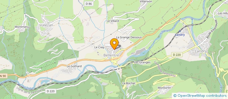 localisation de l'entreprise MONSIEUR CHRISTIAN AUTRAND  LA PLAGNE TARENTAISE