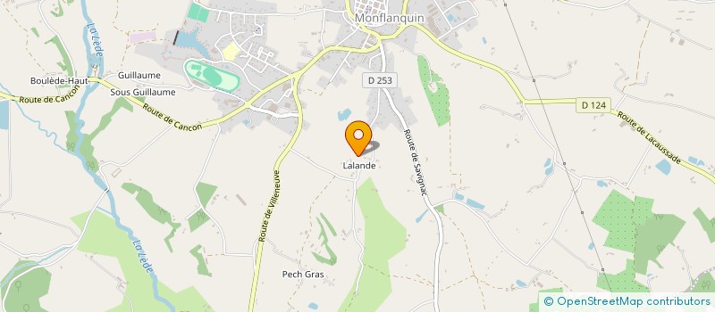 localisation de l'entreprise MONSIEUR CHRISTIAN AUZERIC  LACAUSSADE