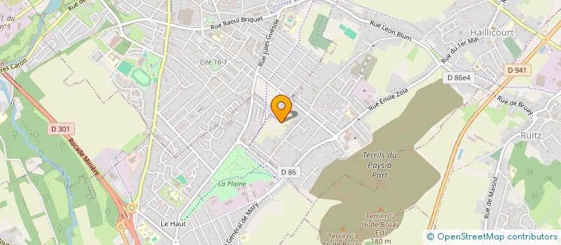 localisation de l'entreprise MONSIEUR CHRISTIAN BACCHETTE  HAILLICOURT