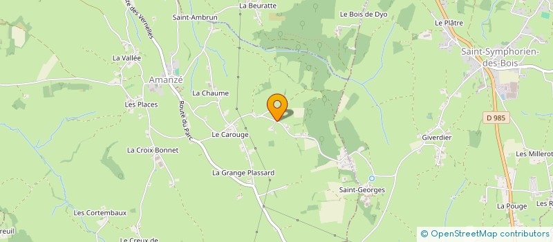 localisation de l'entreprise MONSIEUR CHRISTIAN BAJARD  SAINT-SYMPHORIEN-DES-BOIS