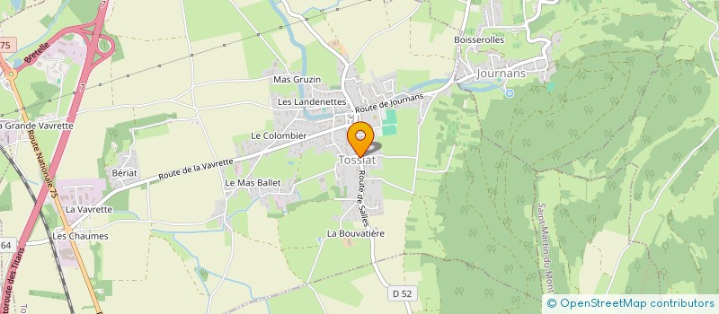 localisation de l'entreprise MONSIEUR CHRISTIAN BALLET à TOSSIAT