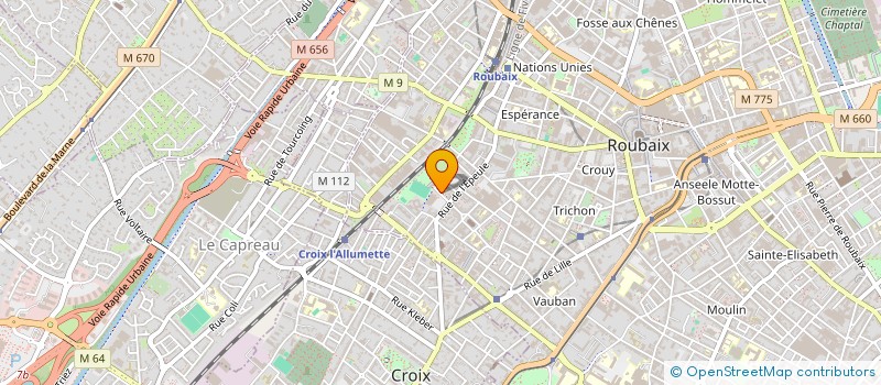 localisation de l'entreprise MONSIEUR CHRISTIAN BAR à ROUBAIX