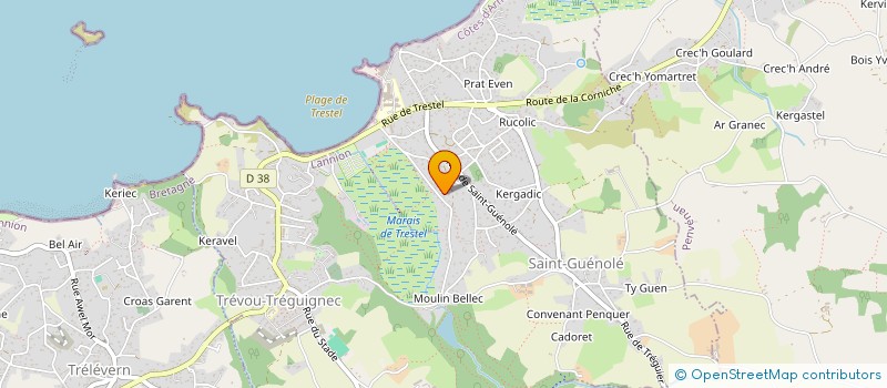 localisation de l'entreprise MONSIEUR CHRISTIAN BARA  TREVOU-TREGUIGNEC