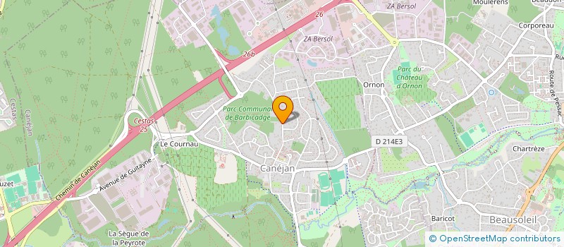 localisation de l'entreprise MONSIEUR CHRISTIAN BARBIE  CANEJAN