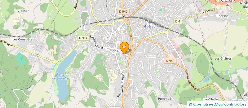 localisation de l'entreprise MONSIEUR CHRISTIAN BAREYRE à GUERET