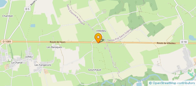 localisation de l'entreprise MONSIEUR CHRISTIAN BAROUX  SAINT-ETIENNE-LE-MOLARD