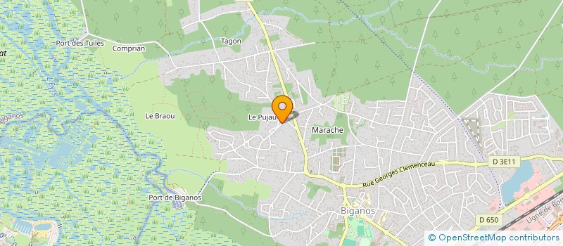 localisation de l'entreprise MONSIEUR CHRISTIAN BARRON  BIGANOS