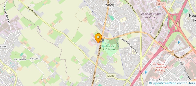 localisation de l'entreprise MONSIEUR CHRISTIAN BASTIEN  RONCQ