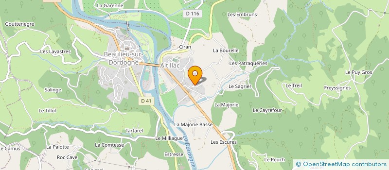 localisation de l'entreprise MONSIEUR CHRISTIAN BAUCHER à ALTILLAC