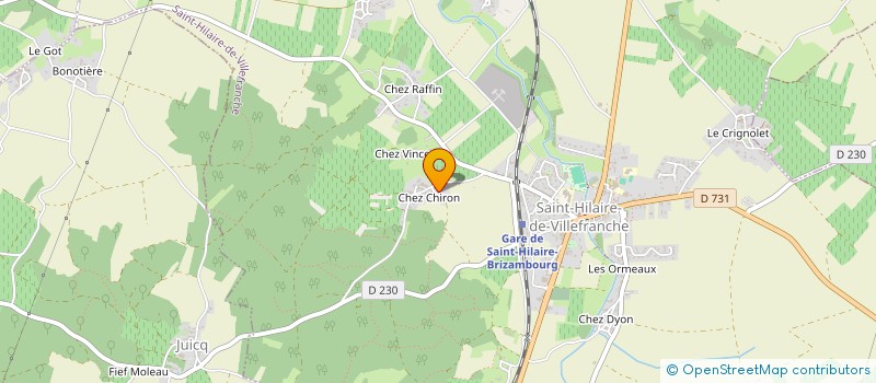 localisation de l'entreprise MONSIEUR CHRISTIAN BAUDRY à SAINT-HILAIRE-DE-VILLEFRANCHE