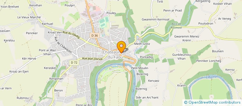 localisation de l'entreprise MONSIEUR CHRISTIAN BAVEREL à CHATEAUNEUF-DU-FAOU