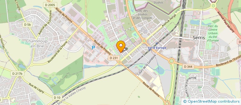 localisation de l'entreprise MONSIEUR CHRISTIAN BAYET  MONTEVRAIN