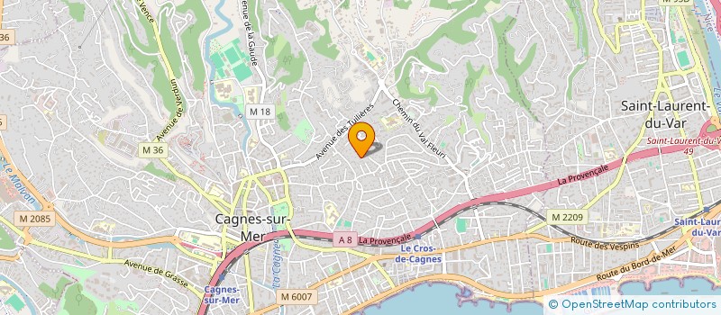 localisation de l'entreprise MONSIEUR CHRISTIAN BELLOY à CAGNES-SUR-MER