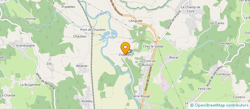 localisation de l'entreprise MONSIEUR CHRISTIAN BERARD  CHAMPETIERES