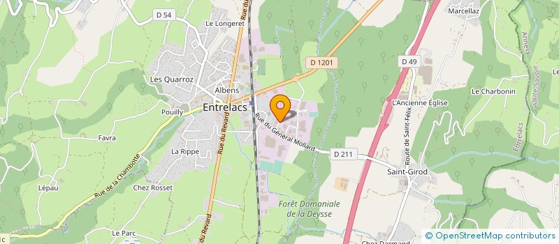localisation de l'entreprise MONSIEUR CHRISTIAN BERLIOZ à ENTRELACS