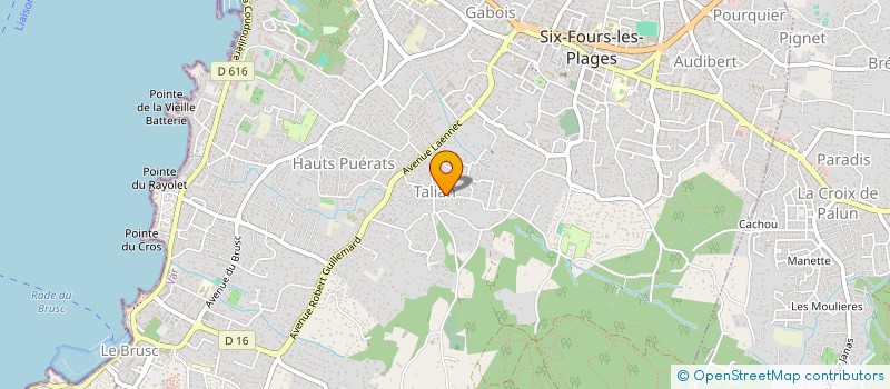 localisation de l'entreprise MONSIEUR CHRISTIAN BERNARD à SIX-FOURS-LES-PLAGES