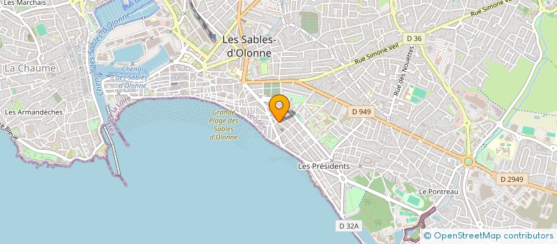 localisation de l'entreprise MONSIEUR CHRISTIAN BERNIERE à LES SABLES D'OLONNE