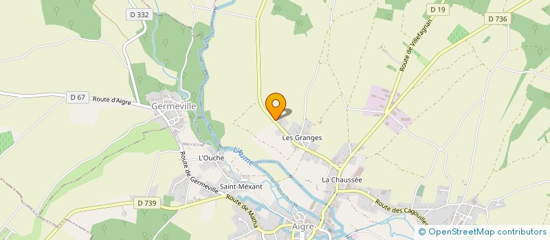 localisation de l'entreprise MONSIEUR CHRISTIAN BERNY  AIGRE