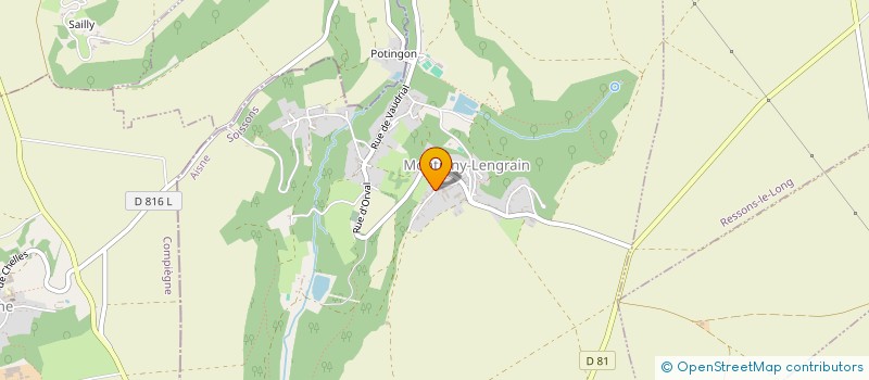 localisation de l'entreprise MONSIEUR CHRISTIAN BERTHON  MONTIGNY-LENGRAIN