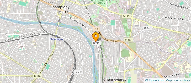 localisation de l'entreprise MONSIEUR CHRISTIAN BERTIN à CHAMPIGNY-SUR-MARNE