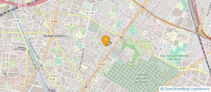 localisation de l'entreprise MONSIEUR CHRISTIAN BERTUZZI à AUBERVILLIERS