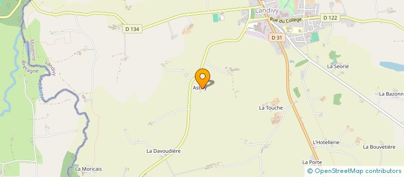 localisation de l'entreprise MONSIEUR CHRISTIAN BESNARD  LANDIVY