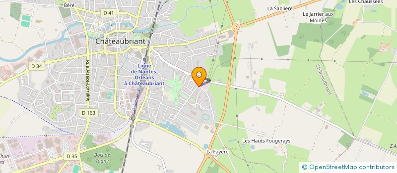 localisation de l'entreprise MONSIEUR CHRISTIAN BICHON  CHATEAUBRIANT