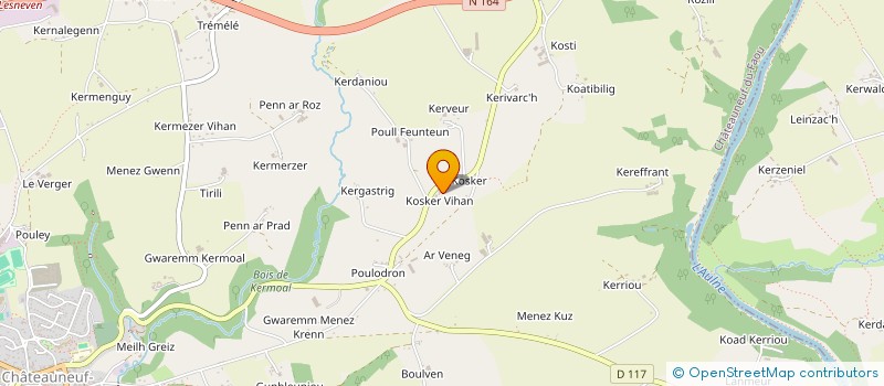 localisation de l'entreprise MONSIEUR CHRISTIAN BICREL à CHATEAUNEUF-DU-FAOU